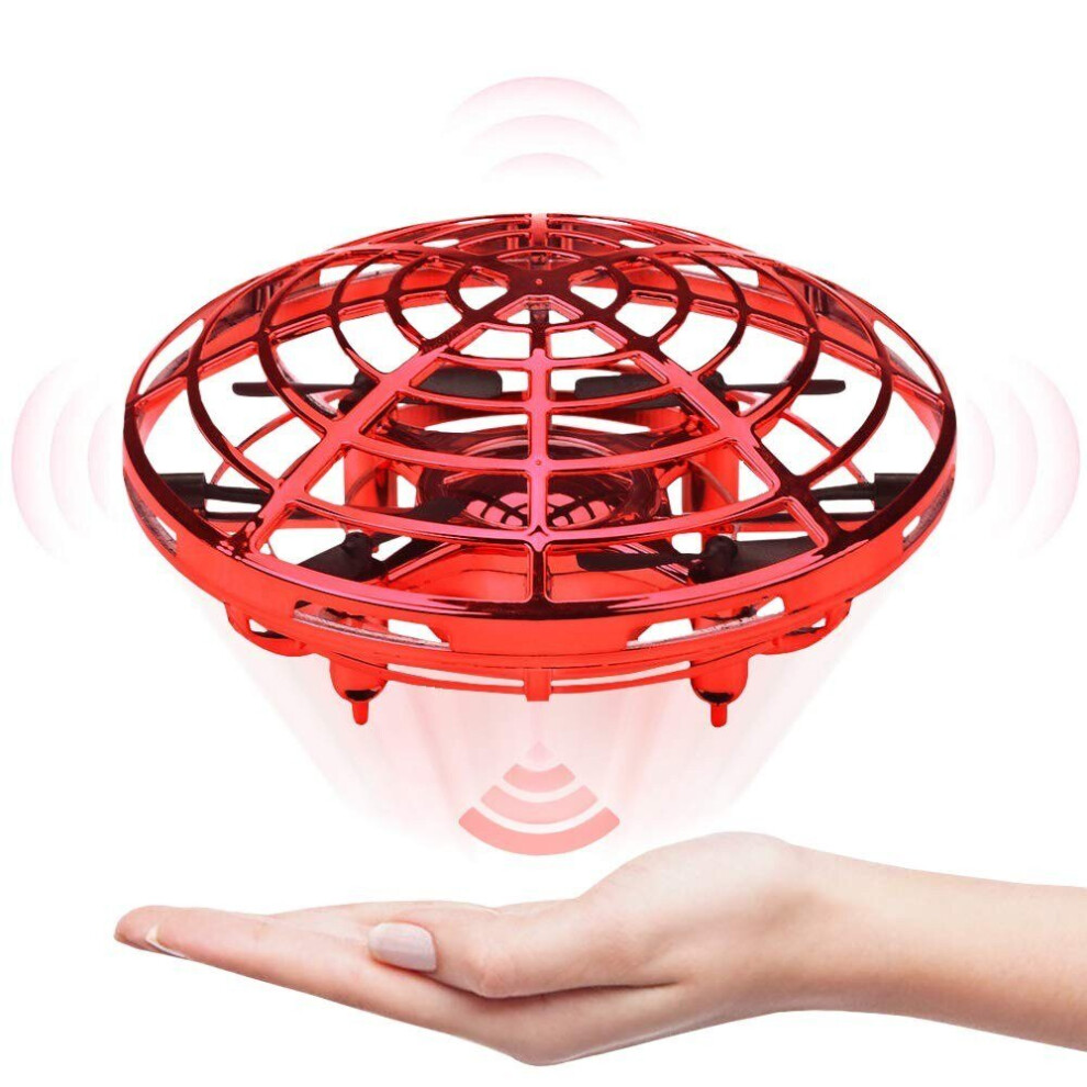 () Mini Drone UFO Hand Operated Helicopter Quadrocopter Infrared Induction Aircraft Flying Ball Toys For Kids