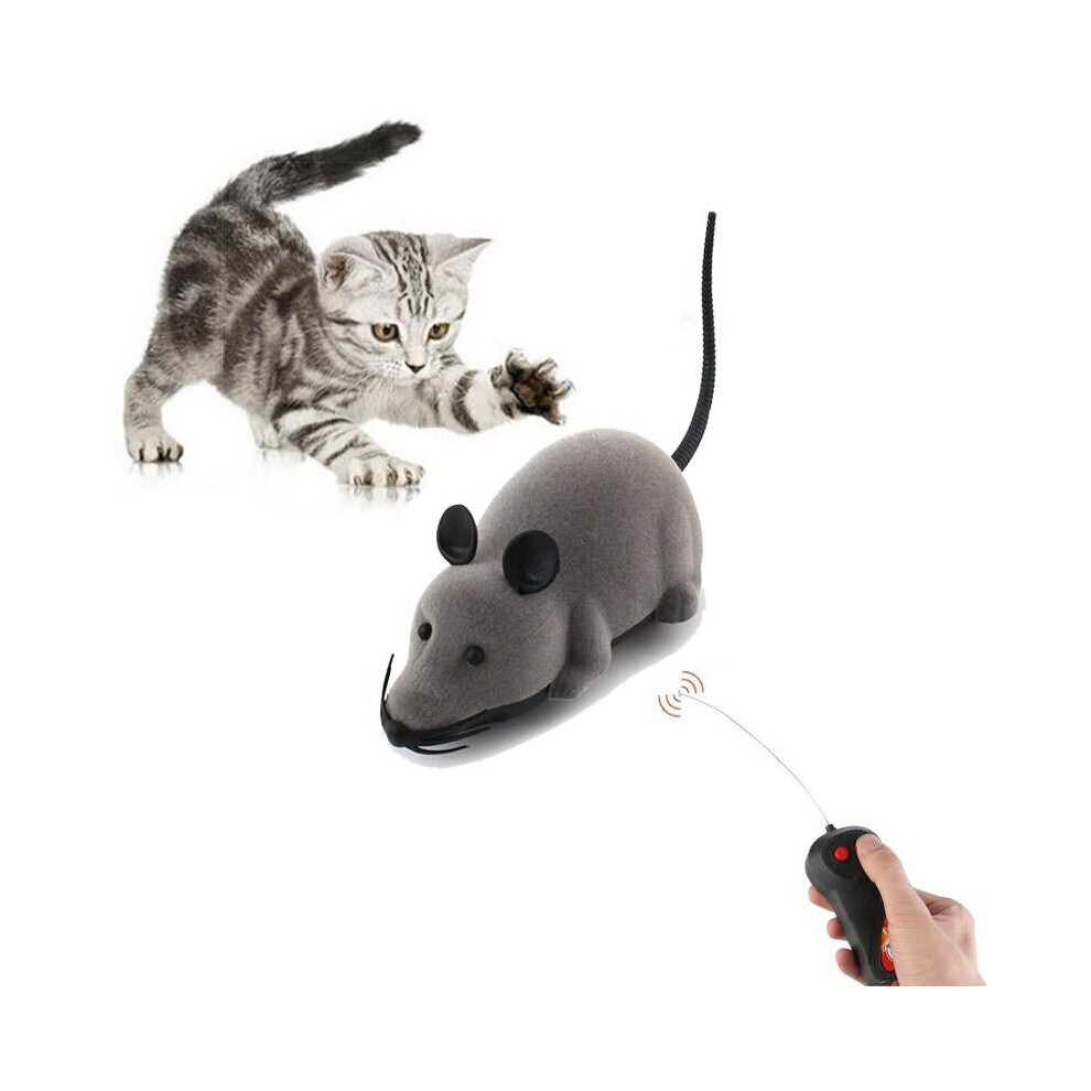 Creative Pet toxic Remote Control Mouse Pet Cat Dog Toy Lifelike Funny Flocking Rat Toy