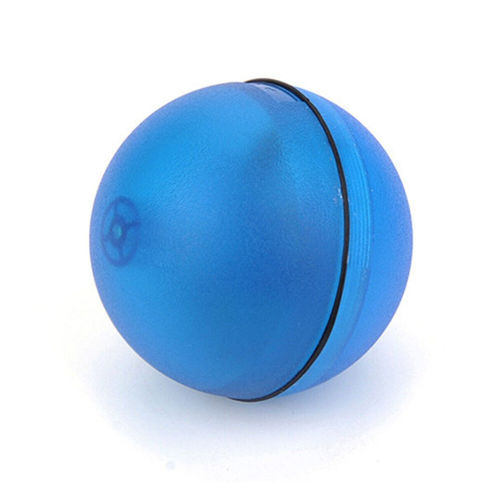 (Blue) Electric Flash Light Rolling Ball Cats Catching Toy Scratch Ball Funny Cats Dogs Pet Playing Toy Pet Toys