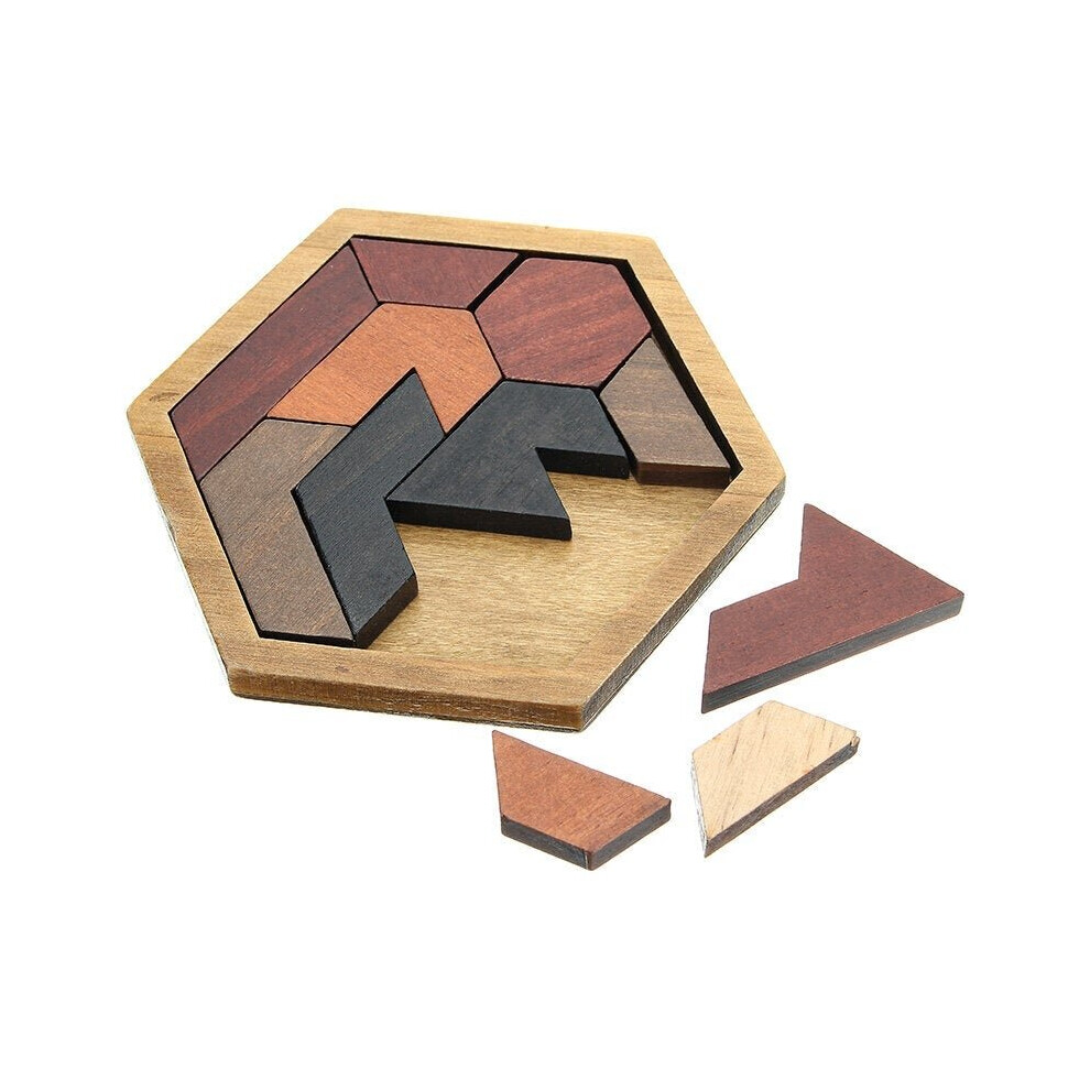 Kids Puzzles Wooden Toys Tangram Jigsaw Board Geometric Shape Children Educational Toy