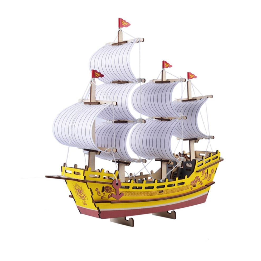 () 3D Woodcraft Assembly Sailing Series Kit Jigsaw Puzzle Decoration Toy Model for Kids Gift