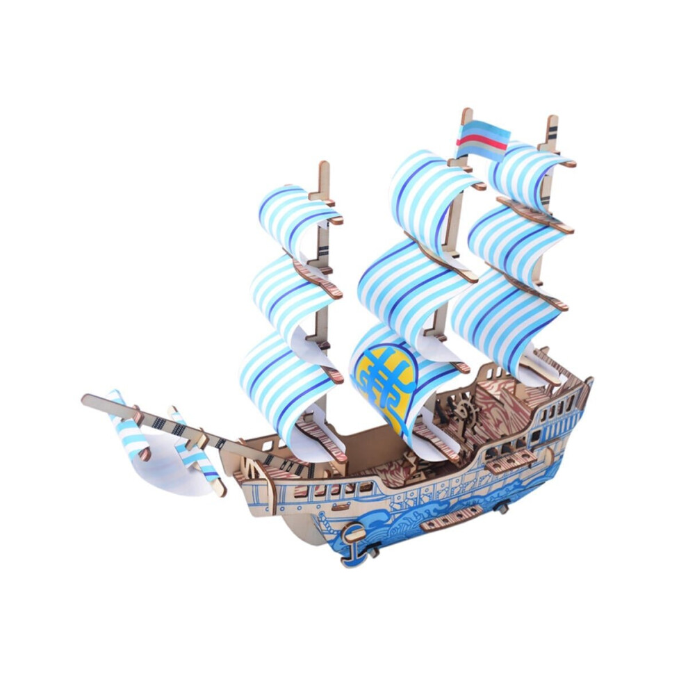 () 3D Woodcraft Assembly Sailing Series Kit Jigsaw Puzzle Decoration Toy Model for Kids Gift