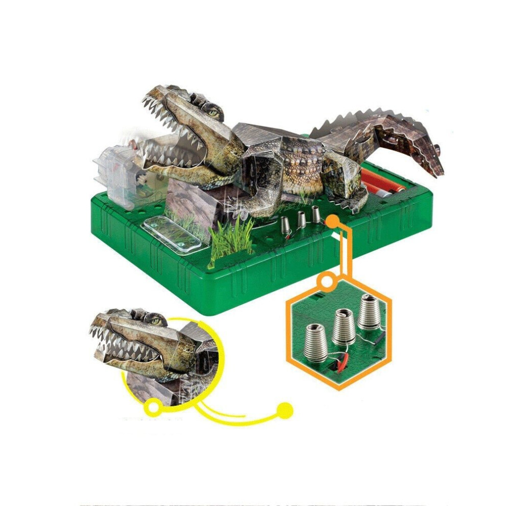 3D DIY Origami Electric Crocodile Stereo Puzzle Model Toys for Kids