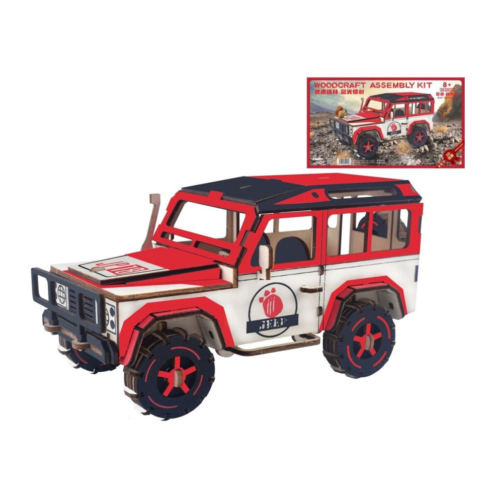 Off-road Vehicle Laser Cutting DIY Handmade 3D Wooden Puzzle Model Toys