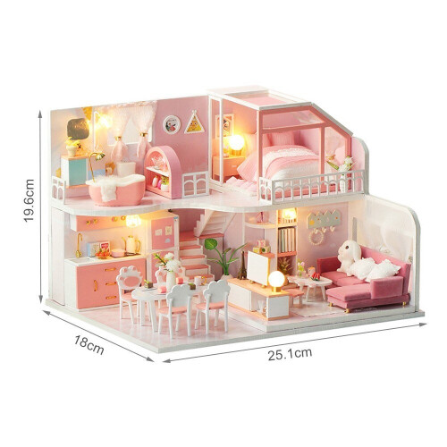 DIY Wooden Miniature Dollhouse Kit 2