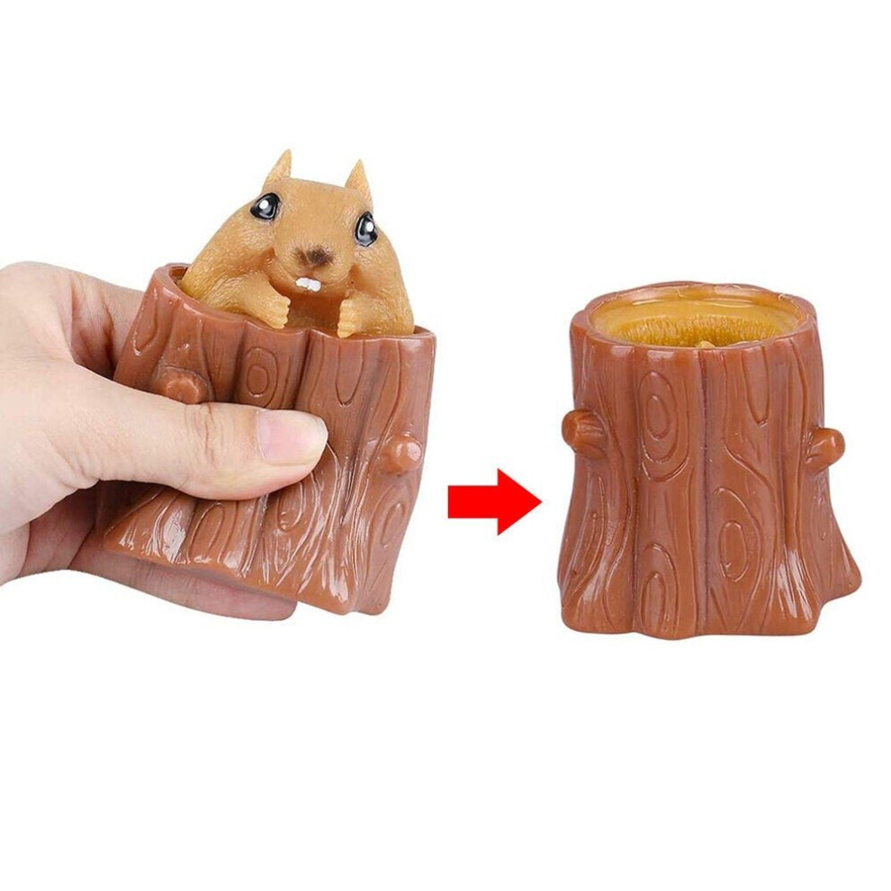 Squirrel Cup Squeeze Toy Net Celebrity Vibrato With The Same Decompression Tree Pen Holder Squirrel