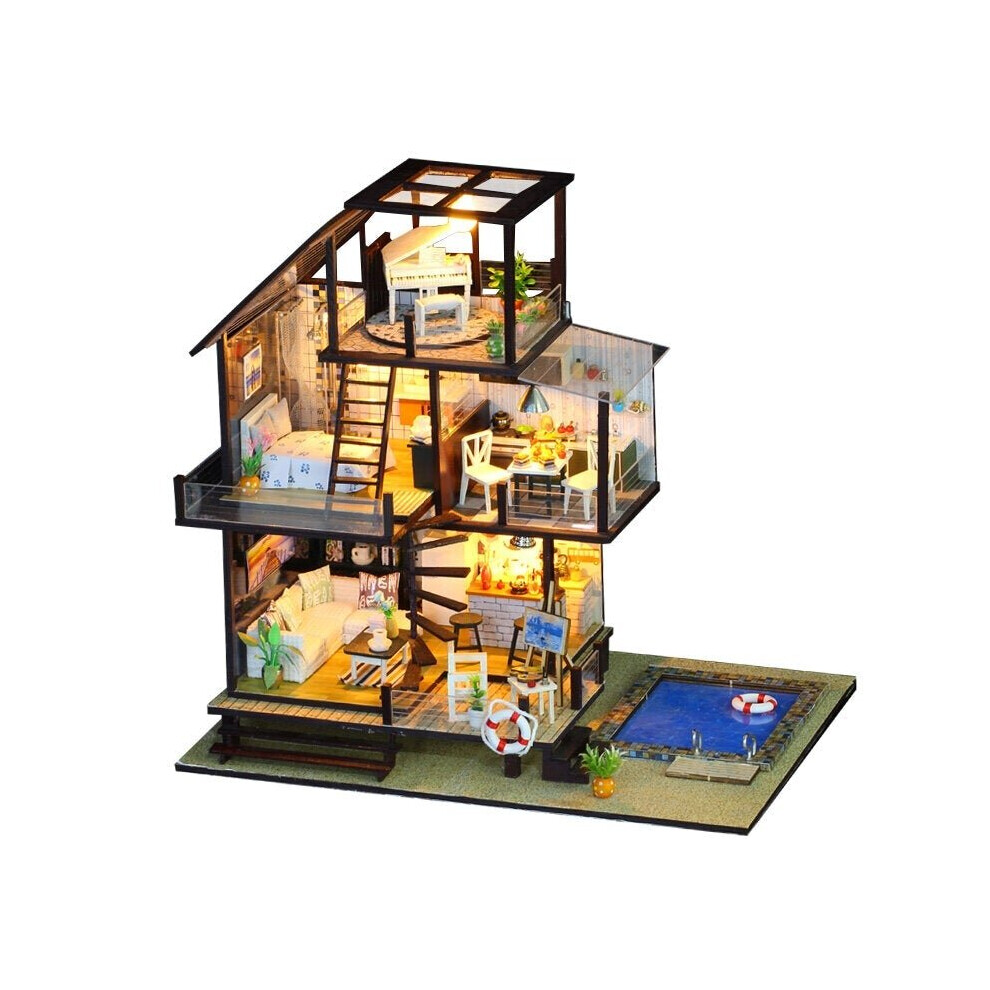 Seattle Holiday DIY Assembled Cabin Creative With Furniture Indoor Toys