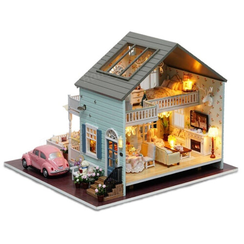 Queens Town DIY Miniature Model With Light Music Collection Gift 2
