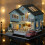 Queens Town DIY Miniature Model With Light Music Collection Gift 6
