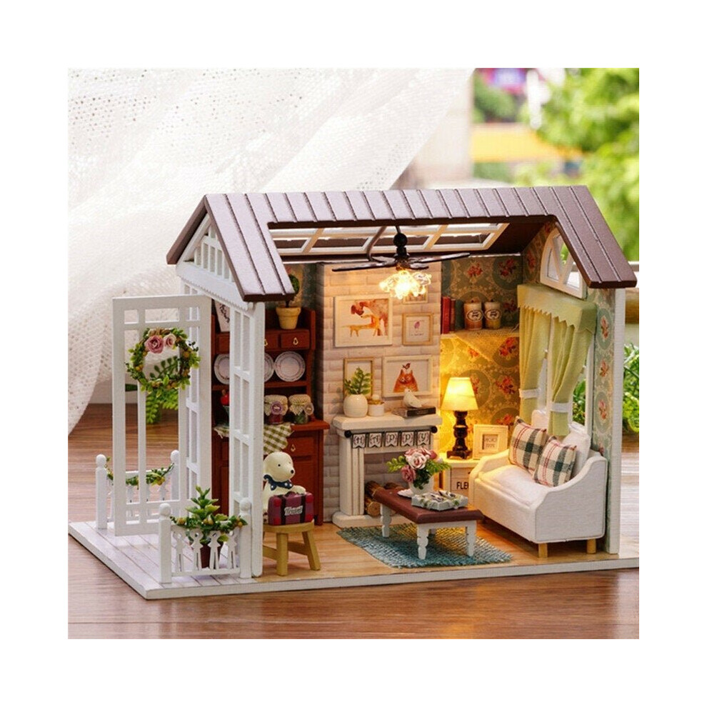 Forest Times Kits Wood Miniature DIY House Handicraft Toy Idea Gift Happy times