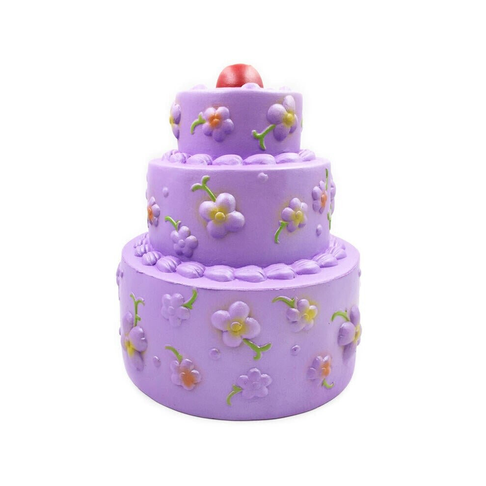 Giggle Bread Giant Squishy Three-layer Flower Cake Humongous Jumbo 25CM Rose Slow Rebound Gift Decor Collection