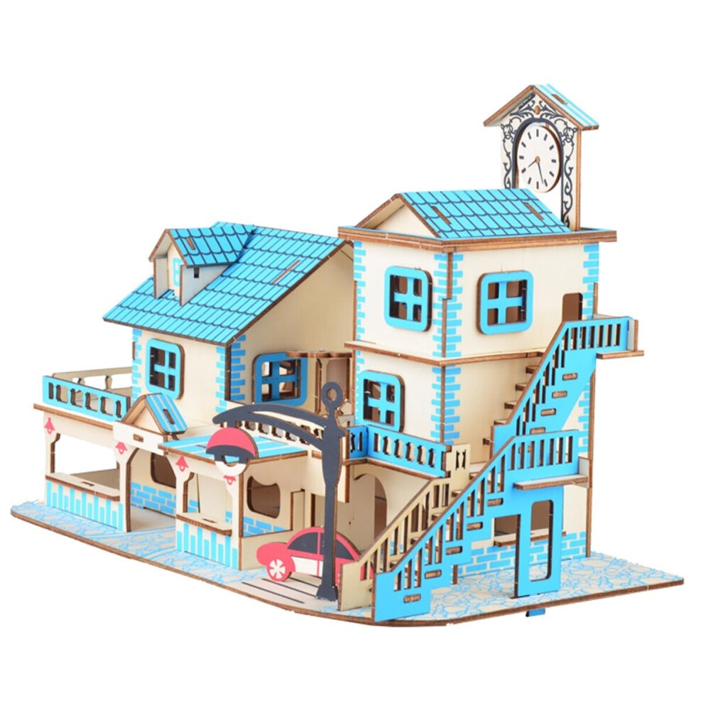 () 3D Woodcraft Assembly Doll House Kit Decoration Toy Model for Kids Gift