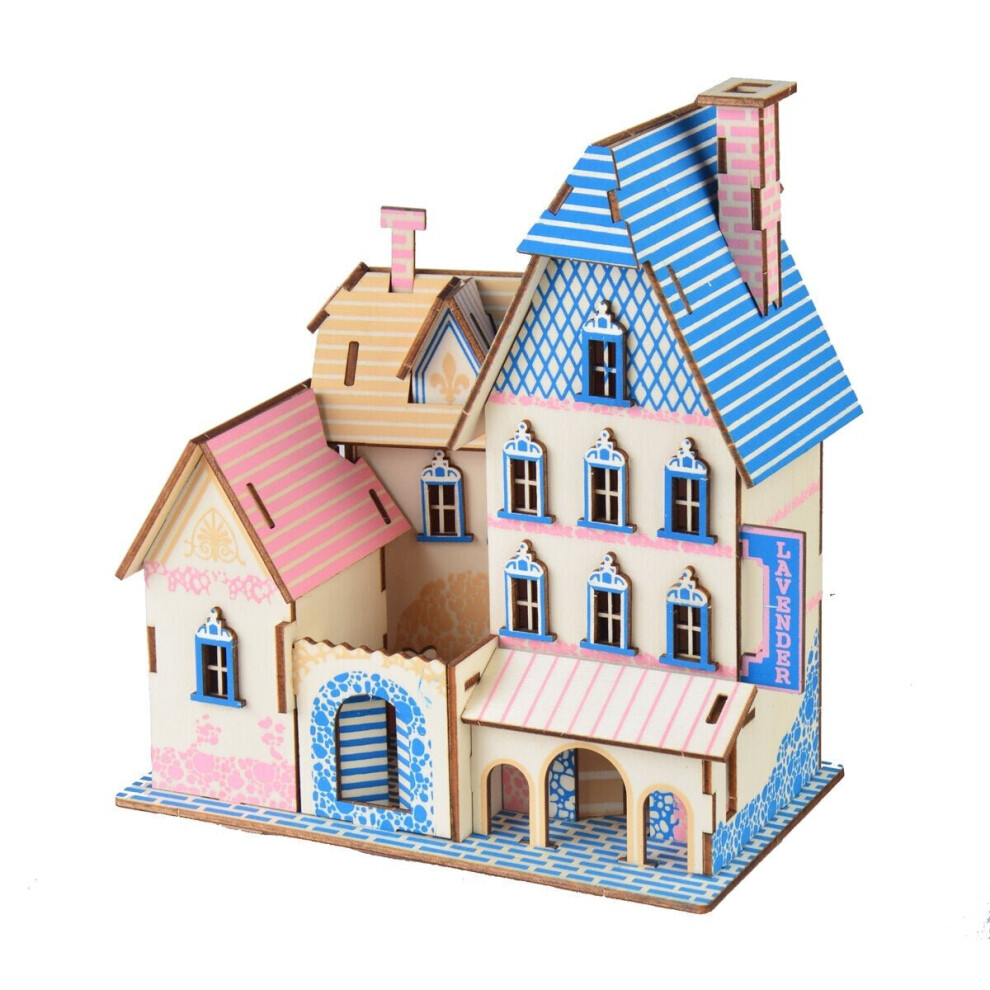 () 3D Woodcraft Assembly Doll House Kit Decoration Toy Model for Kids Gift