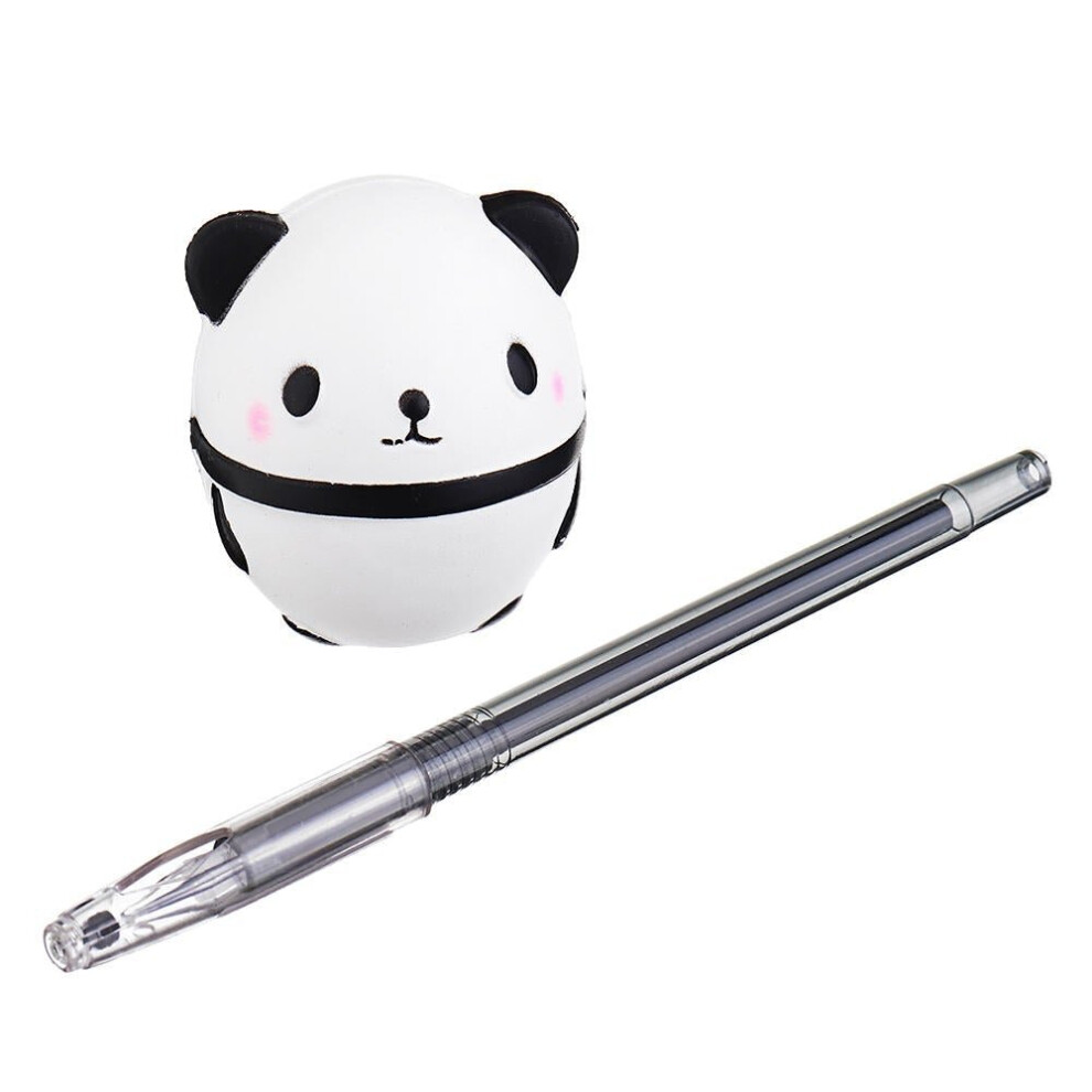 () Squishy Pen Cap Panda Dinosaur Unicorn Cake Animal Slow Rising Jumbo With Pen Stress Relief Toys Student School Supplies Office Gift