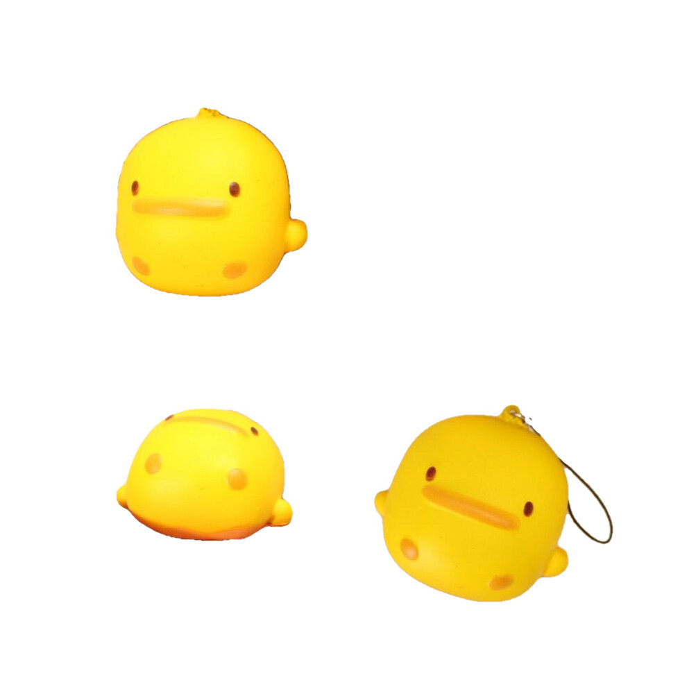 Squishy Yellow Duck Soft Cute Kawaii Phone Bag Strap Toy Gift 7*6.5*4cm