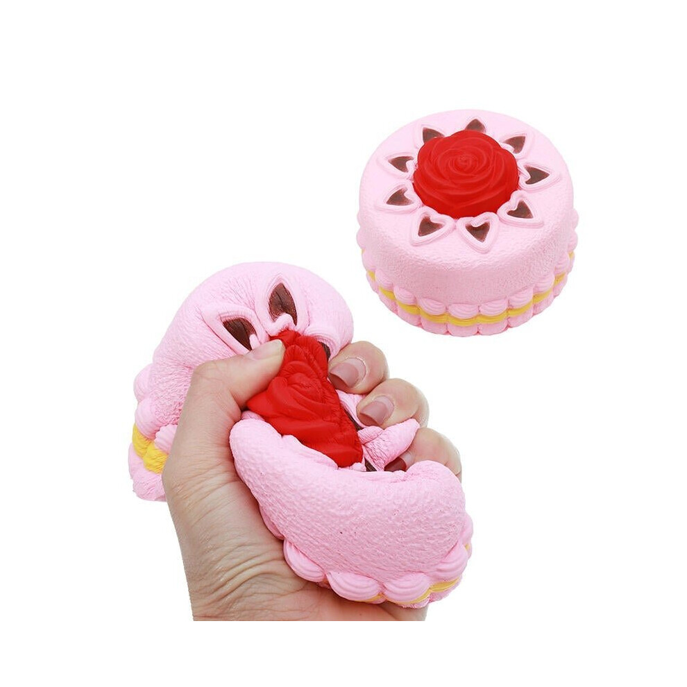 Squishy Rose Cake 12cm Novelty Stress Squeeze Slow Rising Squeeze Collection Cure Toy Gift