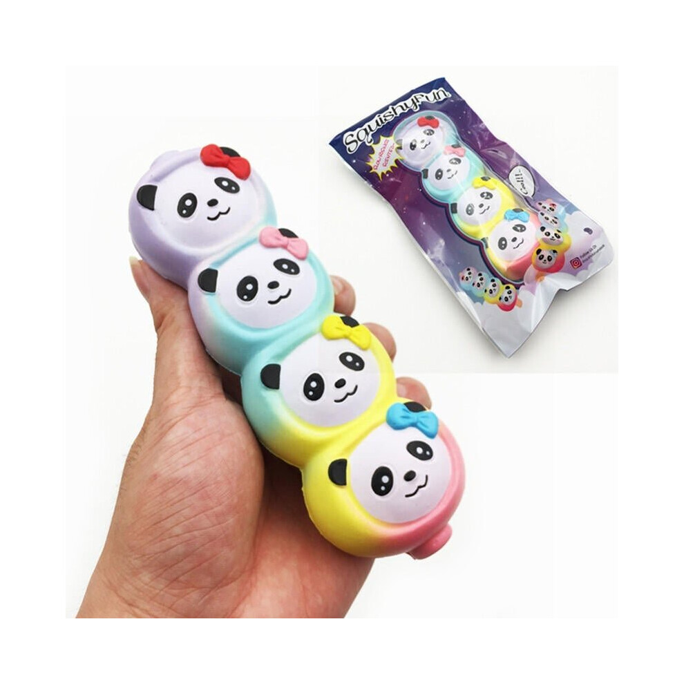 SquishyFun Rainbow Panda Candy Stick Squishy 15cm Slow Rising With Packaging Collection Gift Toy