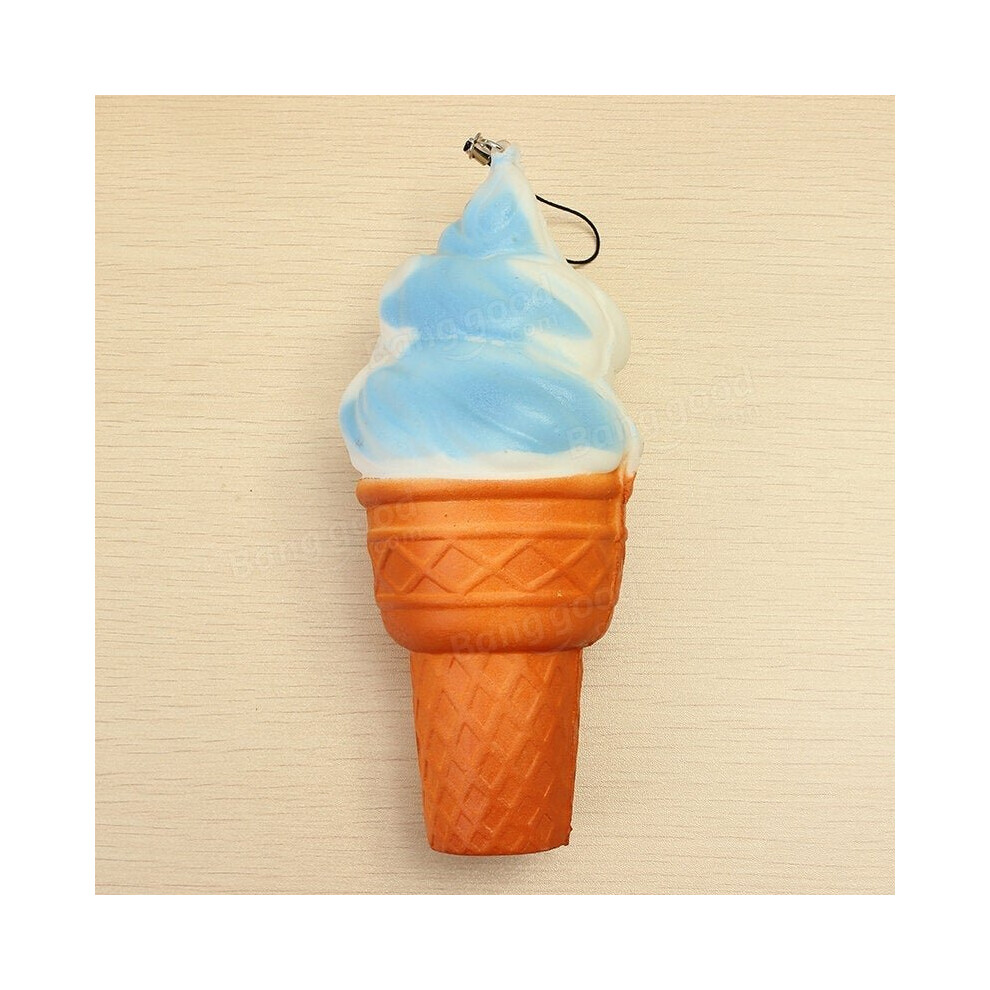 () Squishy Jumbo Ice Cream Cone 17cm Slow Rising Soft Collection Decor Gift Phone Bag Strap