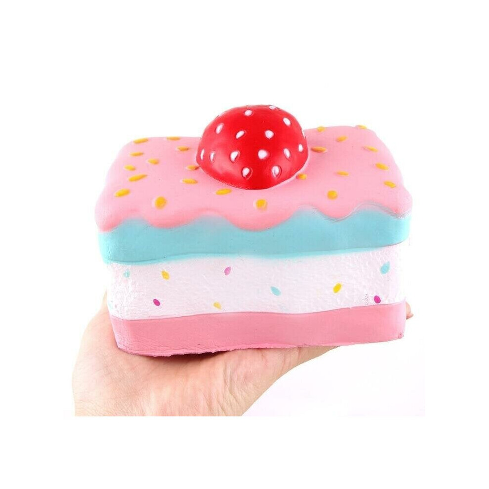 () Strawberry Mousse Cake Squishy 10*8*8.5CM Licensed Slow Rising With Packaging Collection Gift