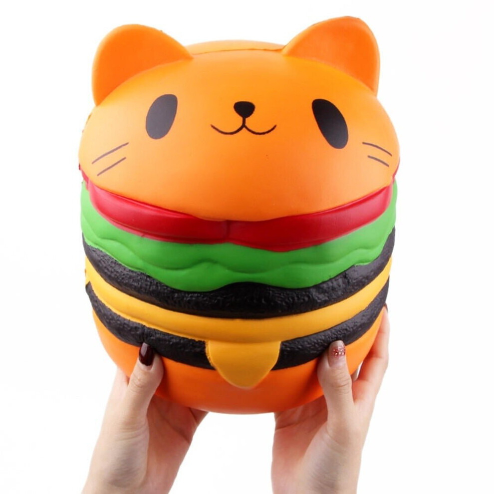 Huge Cat Burger Squishy 8.66'' Humongous Jumbo 22CM Soft Slow Rising With Packaging Gift Giant Toy