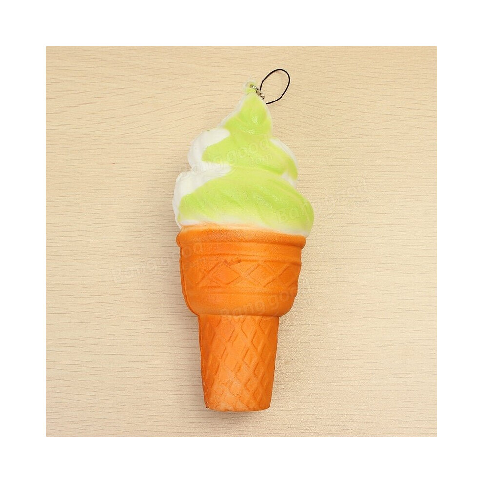 () Squishy Jumbo Ice Cream Cone 17cm Slow Rising Soft Collection Decor Gift Phone Bag Strap