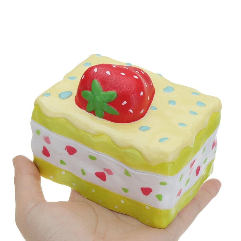 () Strawberry Mousse Cake Squishy 10*8*8.5CM Licensed Slow Rising With Packaging Collection Gift