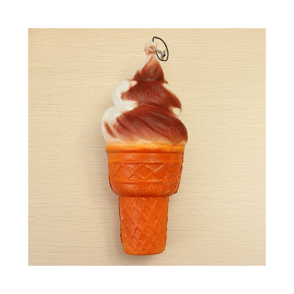 () Squishy Jumbo Ice Cream Cone 17cm Slow Rising Soft Collection Decor Gift Phone Bag Strap