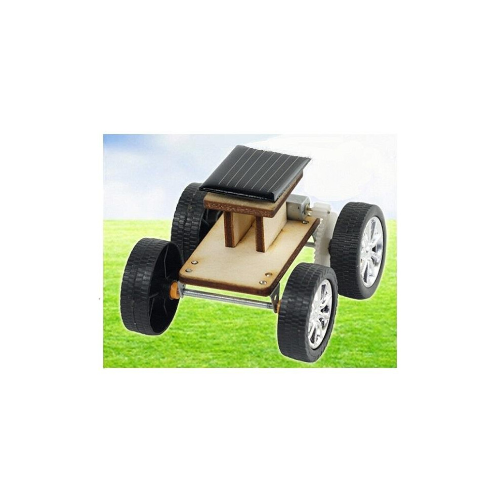 DIY Solar Wooden Car Toy Educational Assembly Model for Children