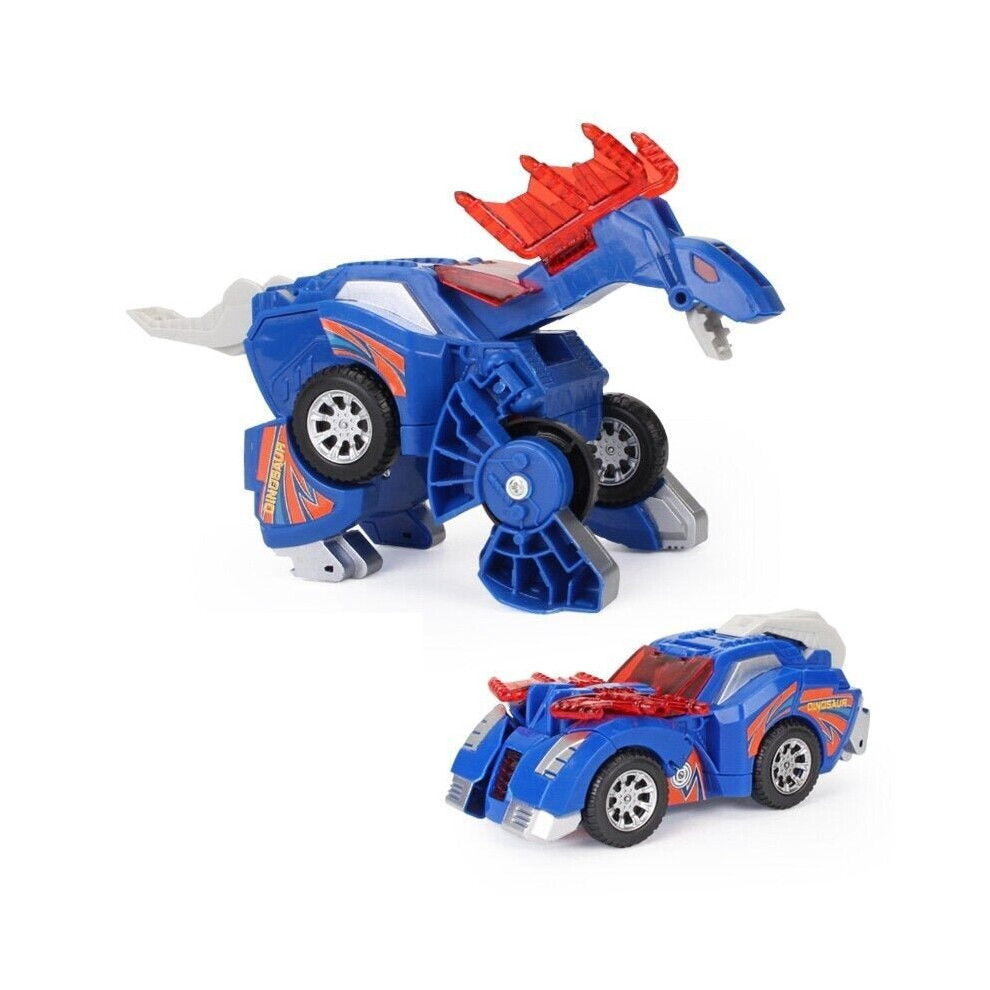 () Electric Transformed Dinosaur Chariot Car Diecast Model Toy with LED Lights for Kids Gift