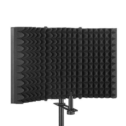 Foldable Microphone Acoustic Isolation Shield Studio Foams Panel for Recording Live Broadcast 2