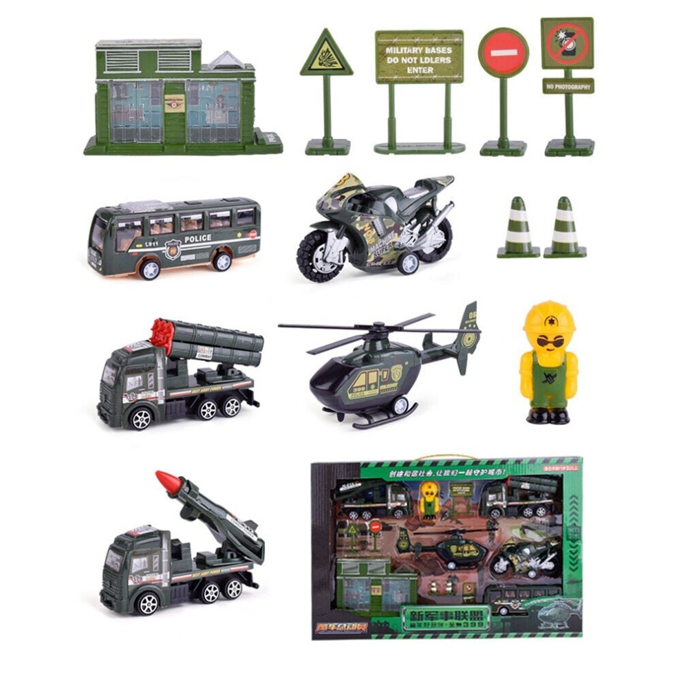 Photos - Doll GreenZech Multiple Styles Engineering Military Aviation Sanitation Fire Truck Car Diecast Model Toy Set for Kid Gift