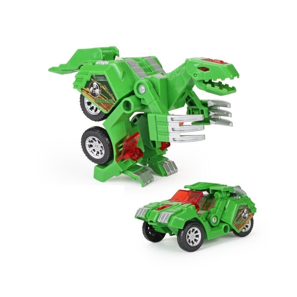 () Electric Transformed Dinosaur Chariot Car Diecast Model Toy with LED Lights for Kids Gift