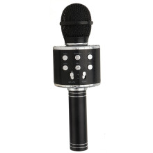 (Black) Wireless bluetooth Karaoke KTV Audio Live Microphone Speaker Stereo Singing Player