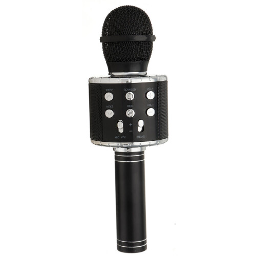 (Black) Wireless bluetooth Karaoke KTV Audio Live Microphone Speaker Stereo Singing Player