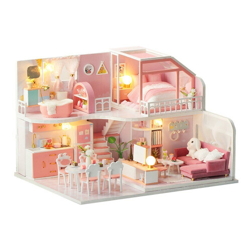 DIY Wooden Miniature Dollhouse Kit 1