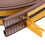 (White) Weather Draught Self Adhesive P Type Foam Seal Strip Rubber 5M 6