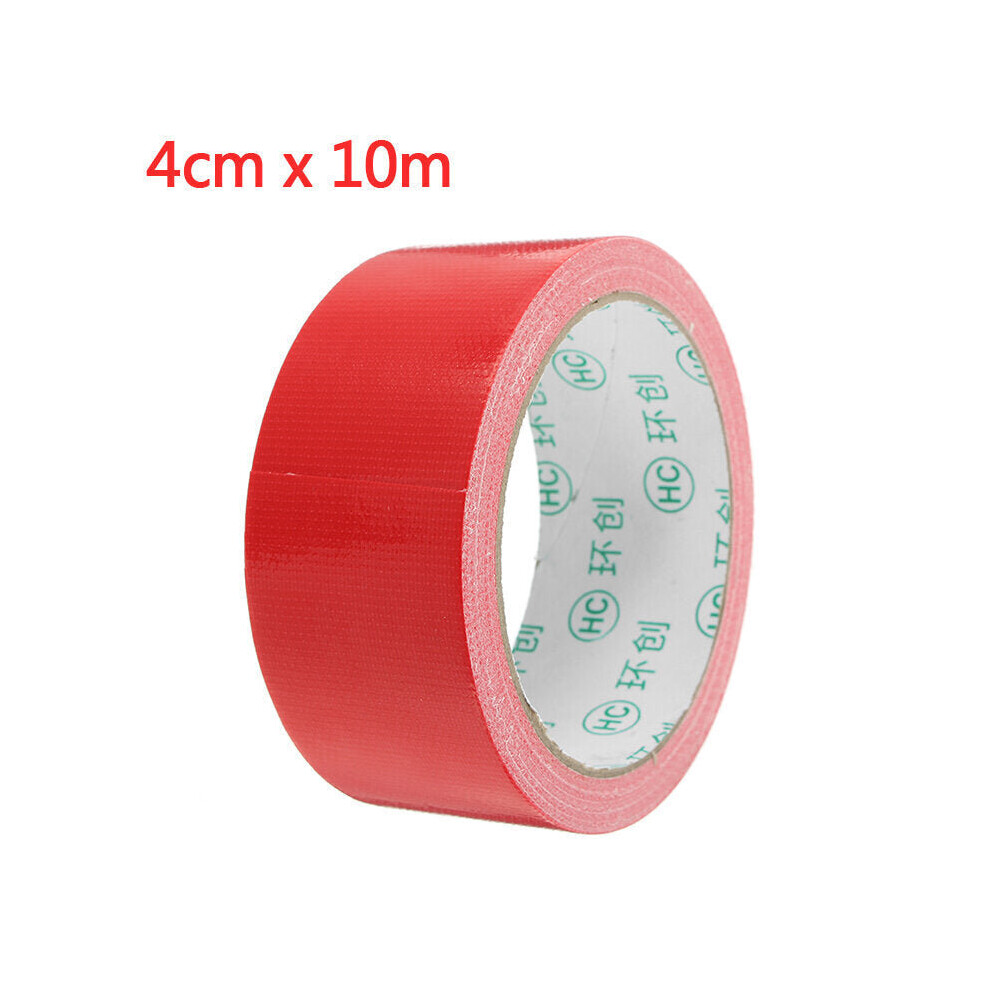 (4cm*10m) Red Cloth Duct Tape PE Coated Waterproof Strong Adhesive Carpet Tape 2 Sizes