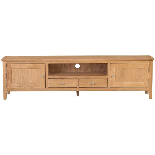 Hallowood Hereford Long TV Stand Wooden Television Cabinet Unit