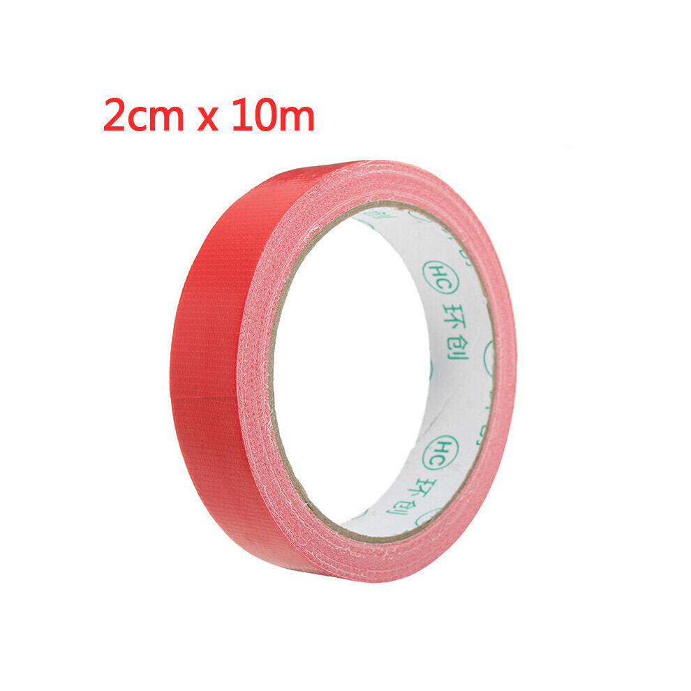 (2cm*10m) Red Cloth Duct Tape PE Coated Waterproof Strong Adhesive Carpet Tape 2 Sizes