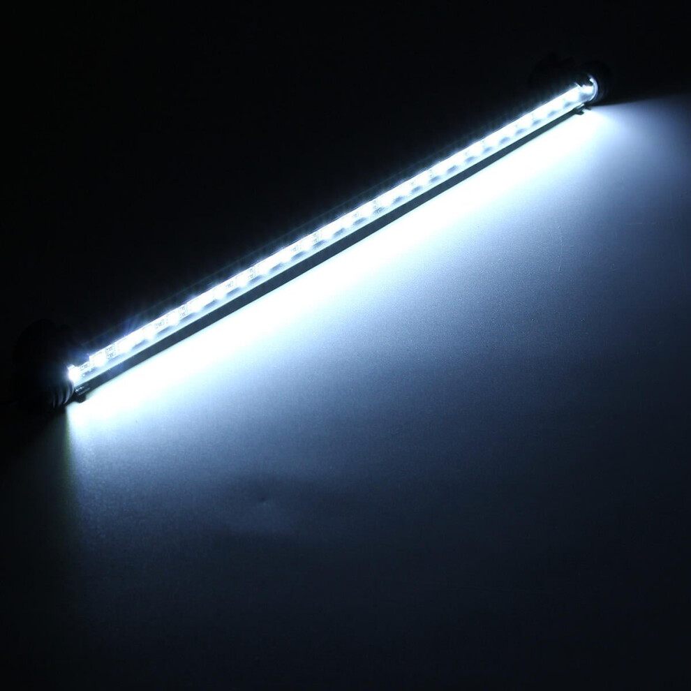 (White, UK Plug) 48cm 5W LED IP68 Waterproof Aquarium Light Fish Tank Submersible Light Strip Light Fish Tank