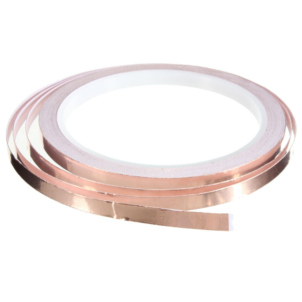 Foil Tape Single Sided Conductive Self Adhesive Copper Heat Insulation 6mm x10m