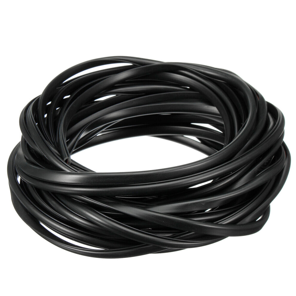 (Black) 10M Automobile Anti-Collision Strip Door Side Sealing Rubber Black 3654659427991