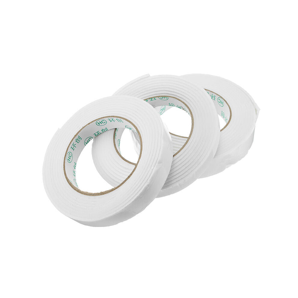 (2.0cm*3m) 3m Long White PE Foam Double Sided Tape Strong Adhesive Sponge Mounting Tape 3 Widths