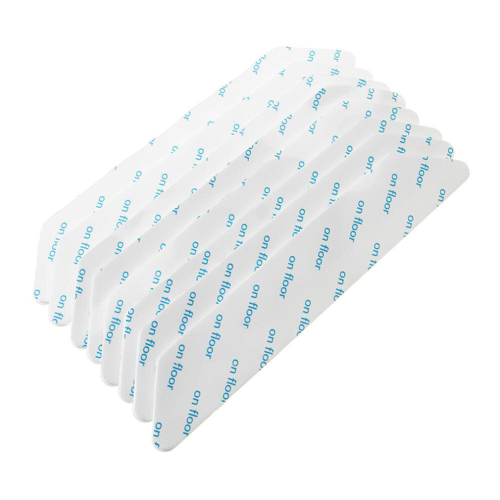 (White180*30*2mm) 8Pcs Anti Slip Carpet Gripper Flooring Rug Tape Pads Protector Removable Reusable Rug Pad Corner