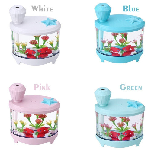 (White) Mini USB Powered Fish Aquarium Lamp Humidifier 1