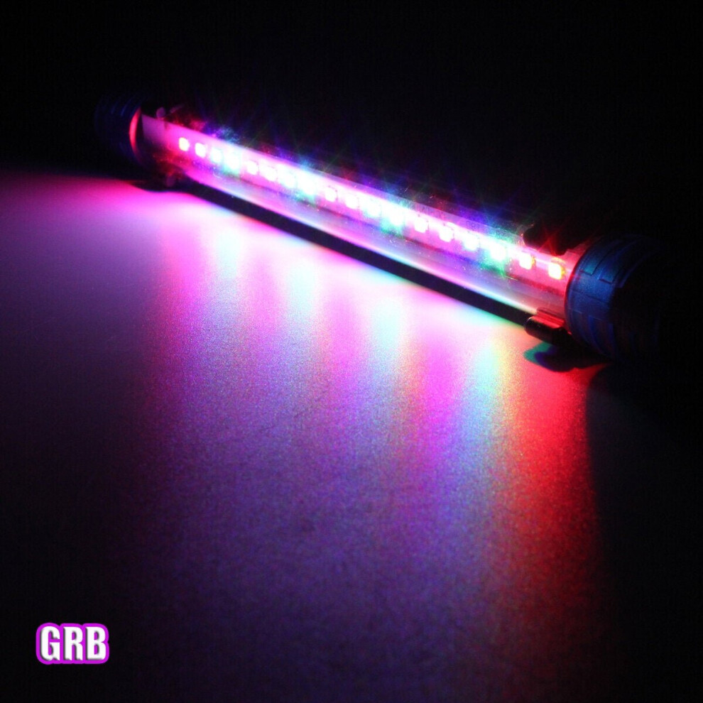 (Colorful) Aquarium Waterproof LED Light Bar Fish Tank Submersible Down Light Tropical Aquarium Products 3W 30CM