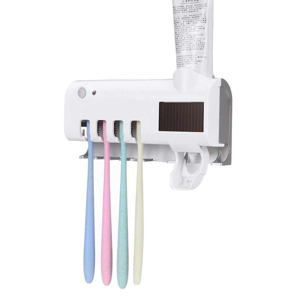 UV Light Toothbrush Sterilizer Holder Wall Mount Dispenser