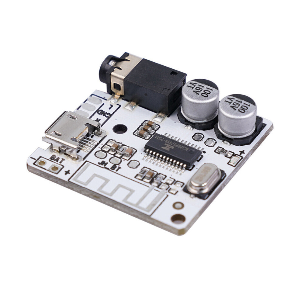 (White) Bluetooth Receiver Adapter Bt V5.0 3.5Mm Aux-In Loseless Sound Stereo Audio White 6112212042373