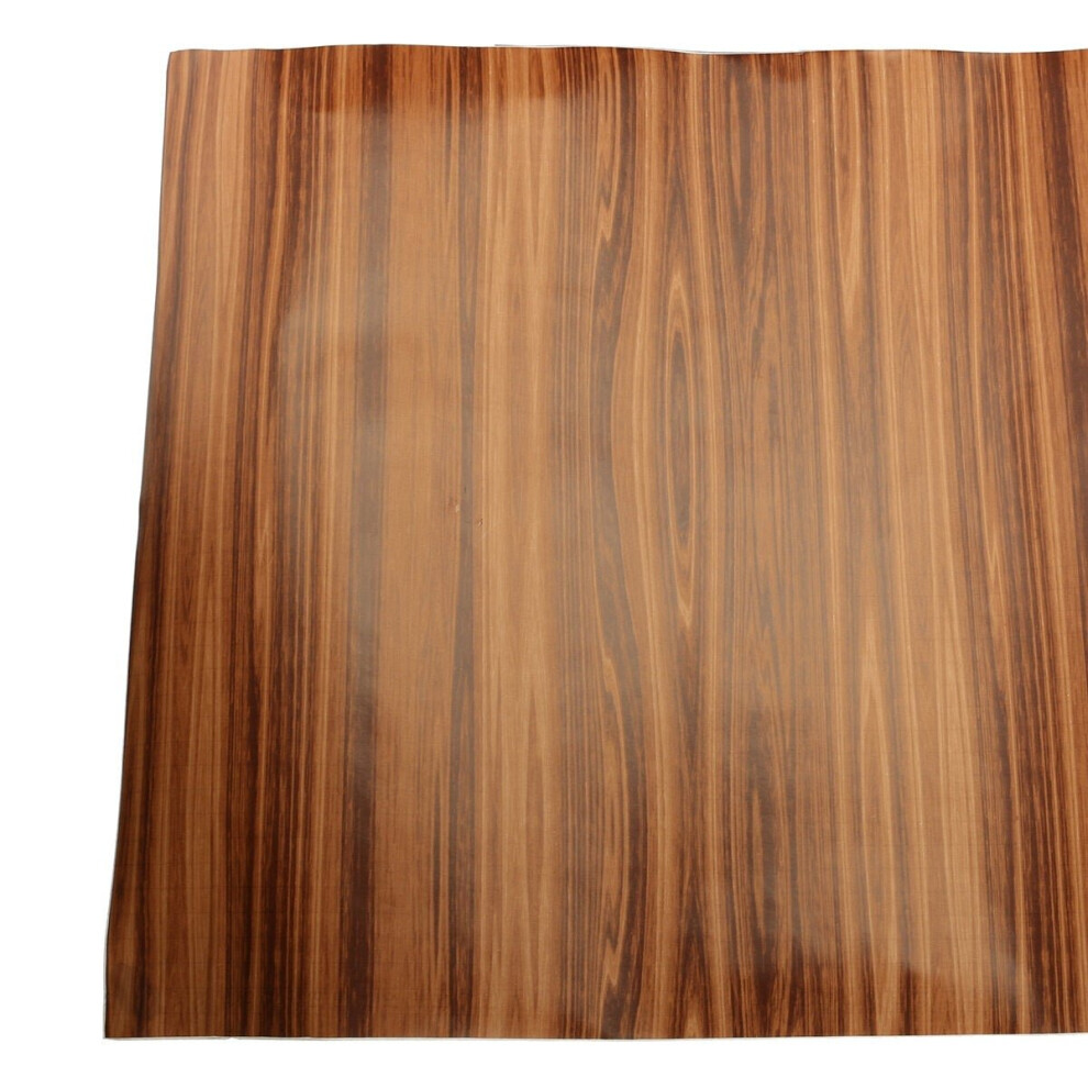 (Light Brown) Modern Wallpaper Wood Grain Self-Adhesive Wall Tile Sticker 100.45M Waterproof