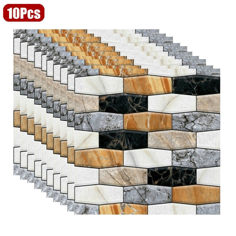 (10Pcs) 5/10Pcs 3D Brick Stone Wall Sticker Self-adhesive Wallpaper DIY Home Decoration